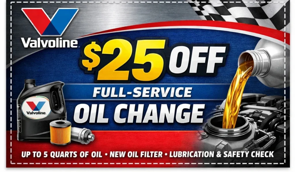 Valvoline oil change coupon